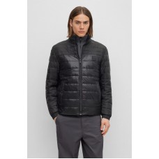 Hugo Boss Water-repellent regular-fit jacket in lightweight mixed fabrics 50496766-001 Black