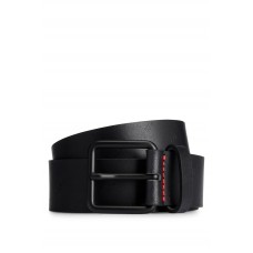 Hugo Boss Leather belt with logo-embossed strap hbeu50496794-001 Black
