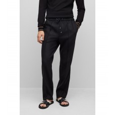 Hugo Boss Relaxed-fit trousers in stretch fabric 50497102-001 Black