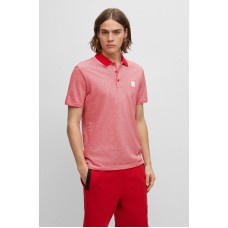 Hugo Boss Cotton-piqué polo shirt with logo badge 50497139-624 Red