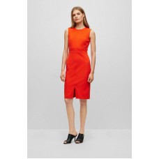 Hugo Boss Slim-fit business dress with front slit 50498181-821 Dark Orange