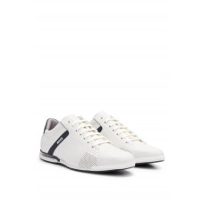 Hugo Boss Leather trainers with odour-control lining 50498282-100 White