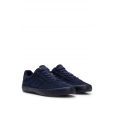 Hugo Boss Suede cupsole trainers with logo details 50498886-401 Dark Blue