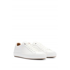 Hugo Boss Lace-up trainers in leather with tonal branding 50499798-112 White