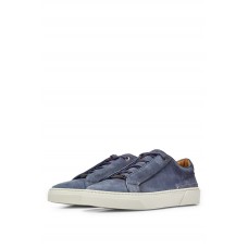 Hugo Boss Suede lace-up trainers with branded loop 50499897-430 Blue