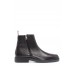 Hugo Boss Ankle boots in grained leather with signature details 50500455-201 Dark Brown