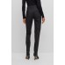 Hugo Boss Regular-fit trousers in diagonal pin-striped stretch wool 50504341-001 Black