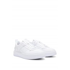 Hugo Boss Mixed-material trainers with raised logo 50505057-100 White