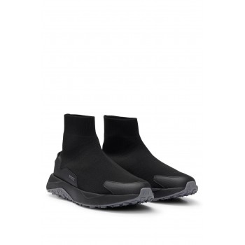 Hugo Boss High-top sock trainers with logo details 50505591-001 Black