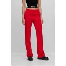 Hugo Boss Regular-fit boot-cut trousers in stretch fabric 50505668-693 Red