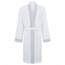 Hugo Boss Honeycomb-cotton dressing gown KIM-THERMS-100 White