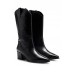 Hugo Boss Cowboy-style boots in Italian nappa leather 50475469 Black
