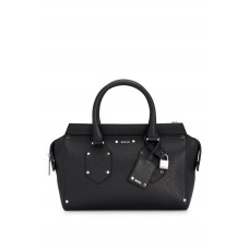 Hugo Boss Grained-leather tote bag with branded padlock and tag 50481870 Black