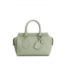 Hugo Boss Grained-leather tote bag with branded padlock and tag 50481870 Light Green