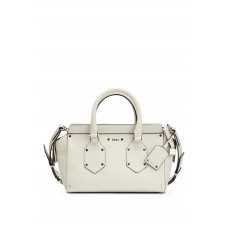 Hugo Boss Grained-leather tote bag with branded padlock and tag 50481870 White
