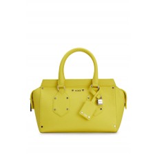 Hugo Boss Grained-leather tote bag with branded padlock and tag 50481870 Yellow