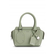 Hugo Boss Grained-leather mini tote bag with padlock and tag 50485492 Light Green