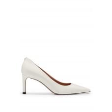 Hugo Boss Nappa-leather pumps with straight 7cm heel 50488232 White