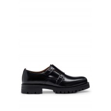 Hugo Boss Patent-leather shoes with double-monk strap 50488682 Black