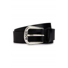 Hugo Boss Pin-buckle belt in leather with logo buckle 50491812 Black