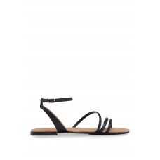 Hugo Boss Nappa-leather strappy sandals with flat sole 50493069 Black