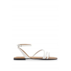 Hugo Boss Nappa-leather strappy sandals with flat sole 50493069 White