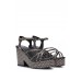 Hugo Boss Faux-leather platform sandals with monogram details 50493109 Black
