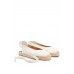 Hugo Boss Goat-suede ballerina espadrilles with ankle ties 50493121 White