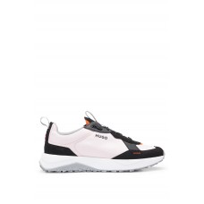 Hugo Boss Mixed-material trainers with branded accents 50493152 light pink