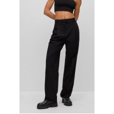 Hugo Boss Regular-fit trousers with front pleats 50494490 Black