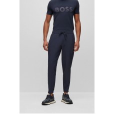 Hugo Boss Tapered-fit chinos in easy-iron stretch fabric 50495491 Dark Blue