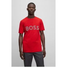 Hugo Boss Cotton-jersey T-shirt with logo detail 50495719 Red