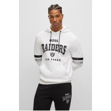 Hugo Boss BOSS x NFL cotton-terry hoodie with collaborative branding 50497505 Raiders