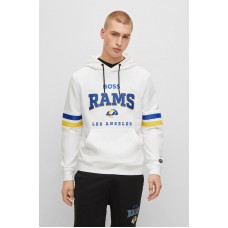Hugo Boss BOSS x NFL cotton-terry hoodie with collaborative branding 50497505 Rams
