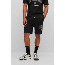 Hugo Boss BOSS x NFL cotton-terry shorts with collaborative branding 50497847 Raiders
