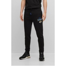 Hugo Boss BOSS x NFL cotton-terry tracksuit bottoms with collaborative branding 50497857 Rams