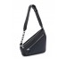 Hugo Boss Asymmetric shoulder bag in faux leather with metallic logo 50497873 Black