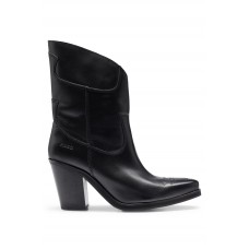 Hugo Boss Leather cowboy boots with Cuban heel 50498091 Black