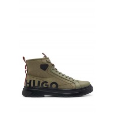 Hugo Boss Hybrid lace-up boots with logo tape 50498570 Light Green
