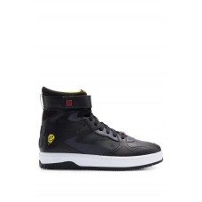 Hugo Boss Basketball-inspired high-top trainers with branded details 50498648 Black