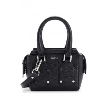 Hugo Boss Grained-leather mini bag with branded hardware 50498662 Black