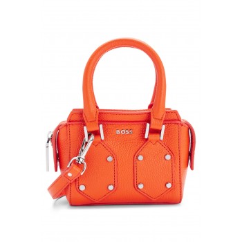 Hugo Boss Grained-leather mini bag with branded hardware 50498662 Orange