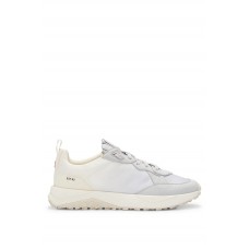 Hugo Boss Mixed-material trainers with degradé effect 50498695 White