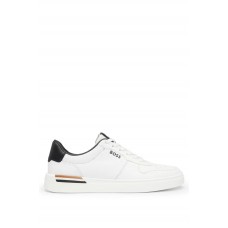 Hugo Boss Cupsole trainers with laces and branded leather uppers 50498894 White