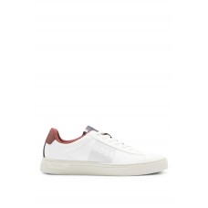 Hugo Boss Faux-leather trainers with side-panel logo 50498896 White