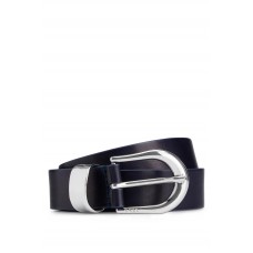 Hugo Boss Italian-leather belt with branded pin buckle 50498925 Dark Blue