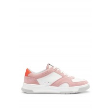 Hugo Boss Basketball-style trainers in mixed materials with branded accents 50499208 light pink