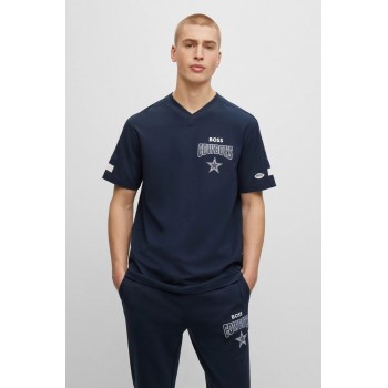 Hugo Boss BOSS x NFL cotton-blend T-shirt with collaborative branding 50507623 Cowboys