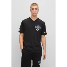 Hugo Boss BOSS x NFL cotton-blend T-shirt with collaborative branding 50507623 Rams